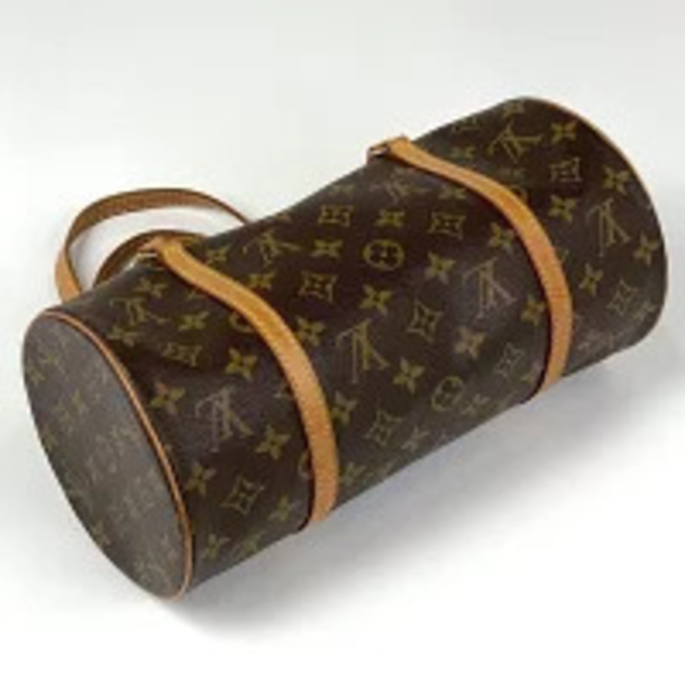 Louis Vuitton Monogram Papillon brown cylindrical Bag handbag Barrel